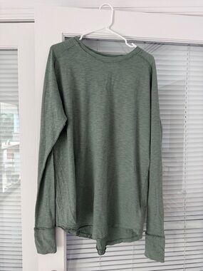 We The Free Arden Tee Women Long-Sleeve Crewneck Shirt - Washed Army Small